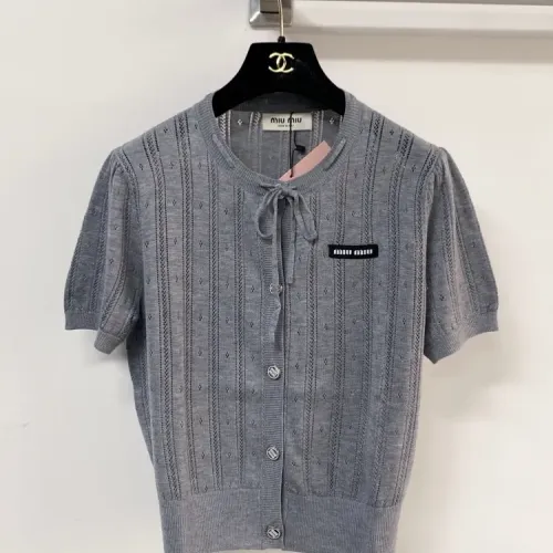 MIU MIU T-Shirts Short Sleeved For Women #1439683 $96.00 USD, Wholesale Replica MIU MIU T-Shirts