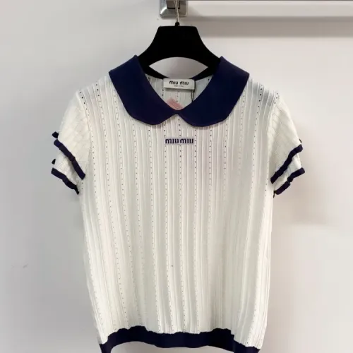 MIU MIU T-Shirts Short Sleeved For Women #1439714 $80.00 USD, Wholesale Replica MIU MIU T-Shirts