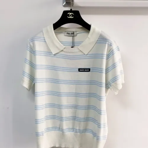 MIU MIU T-Shirts Short Sleeved For Women #1439717 $100.00 USD, Wholesale Replica MIU MIU T-Shirts