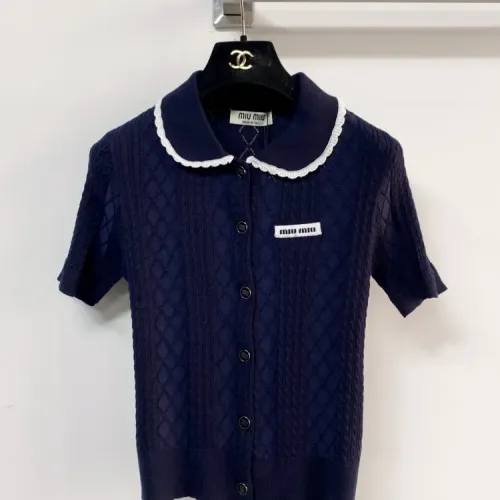 MIU MIU T-Shirts Short Sleeved For Women #1439719 $98.00 USD, Wholesale Replica MIU MIU T-Shirts