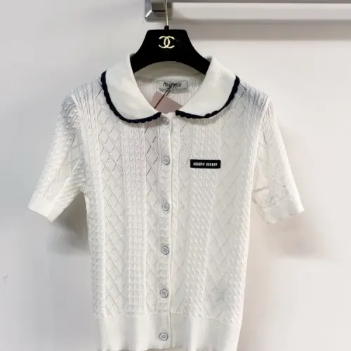 MIU MIU T-Shirts Short Sleeved For Women #1439720 $98.00 USD, Wholesale Replica MIU MIU T-Shirts