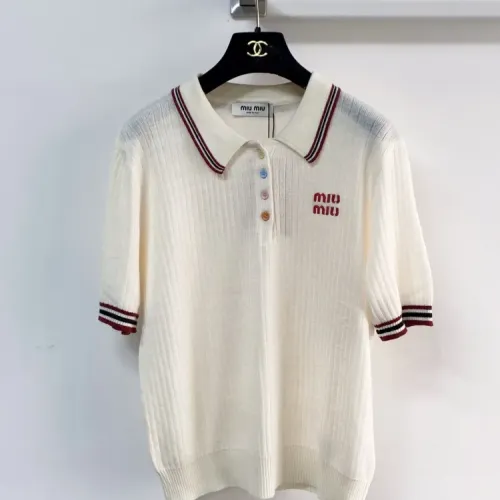 MIU MIU T-Shirts Short Sleeved For Women #1439721 $96.00 USD, Wholesale Replica MIU MIU T-Shirts