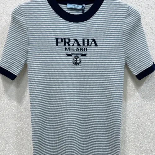 Prada T-Shirts Short Sleeved For Women #1439723 $98.00 USD, Wholesale Replica Prada T-Shirts