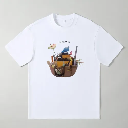 LOEWE Oversize T-Shirts Short Sleeved For Men #1439898 $25.00 USD, Wholesale Replica LOEWE T-Shirts