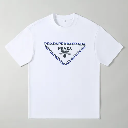 Prada Oversize T-Shirts Short Sleeved For Men #1439910 $25.00 USD, Wholesale Replica Prada T-Shirts