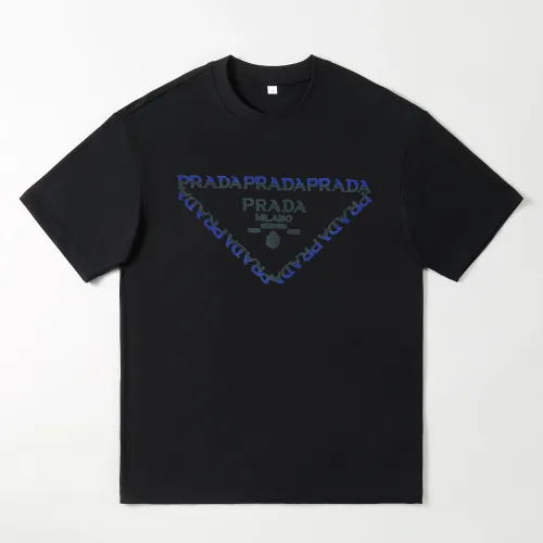 Prada Oversize T-Shirts Short Sleeved For Men #1439911 $25.00 USD, Wholesale Replica Prada T-Shirts