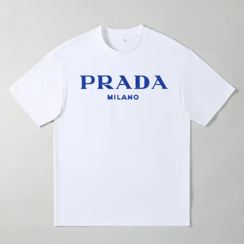 Prada Oversize T-Shirts Short Sleeved For Men #1439914 $25.00 USD, Wholesale Replica Prada T-Shirts
