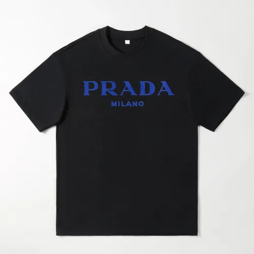 Prada Oversize T-Shirts Short Sleeved For Men #1439915 $25.00 USD, Wholesale Replica Prada T-Shirts