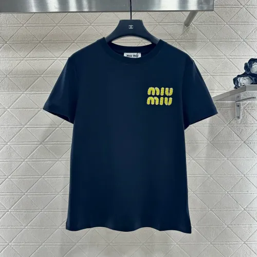 MIU MIU T-Shirts Short Sleeved For Women #1439961 $60.00 USD, Wholesale Replica MIU MIU T-Shirts