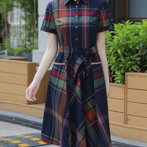 Burberry Dresses Short Sleeved For Women #1440038 $85.00 USD, Wholesale Replica Burberry Dresses
