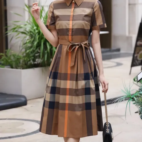Burberry Dresses Short Sleeved For Women #1440039 $85.00 USD, Wholesale Replica Burberry Dresses