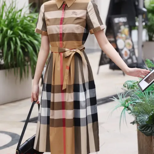 Burberry Dresses Short Sleeved For Women #1440040 $85.00 USD, Wholesale Replica Burberry Dresses