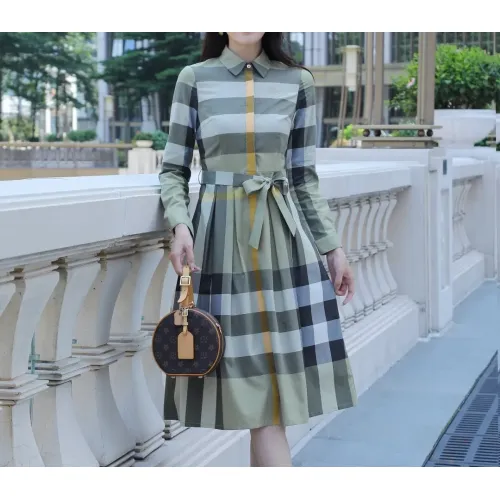 Burberry Dresses Long Sleeved For Women #1440047 $85.00 USD, Wholesale Replica Burberry Dresses