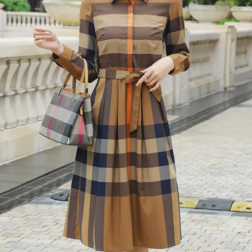 Burberry Dresses Long Sleeved For Women #1440048 $85.00 USD, Wholesale Replica Burberry Dresses