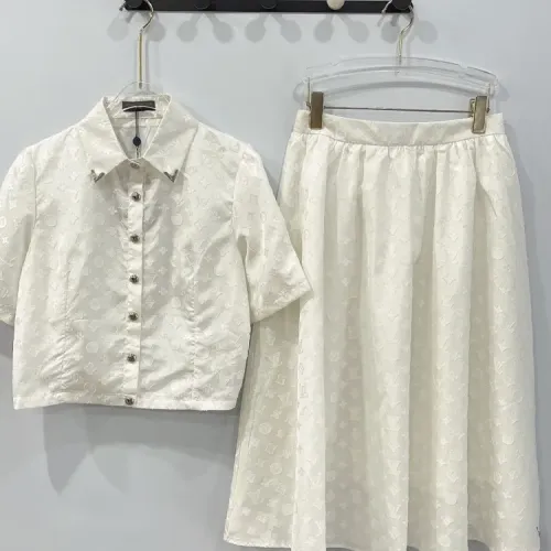 Louis Vuitton LV Tracksuits Short Sleeved For Women #1440053 $88.00 USD, Wholesale Replica Louis Vuitton LV Tracksuits