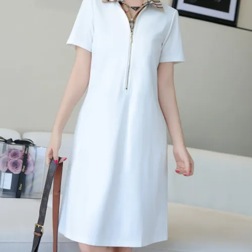 Burberry Dresses Short Sleeved For Women #1440055 $85.00 USD, Wholesale Replica Burberry Dresses