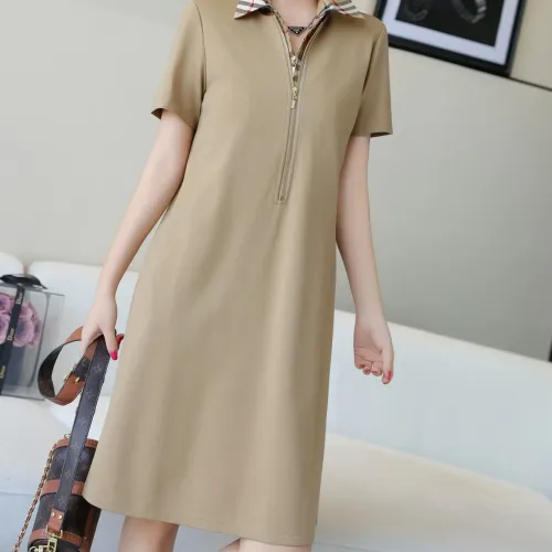 Burberry Dresses Short Sleeved For Women #1440056 $85.00 USD, Wholesale Replica Burberry Dresses
