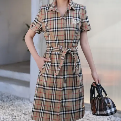 Burberry Dresses Short Sleeved For Women #1440060 $85.00 USD, Wholesale Replica Burberry Dresses