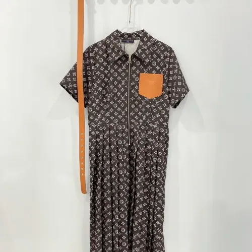Louis Vuitton LV Dresses Short Sleeved For Women #1440066 $82.00 USD, Wholesale Replica Louis Vuitton LV Dresses