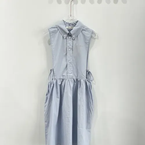 MIU MIU Dresses Sleeveless For Women #1440071 $72.00 USD, Wholesale Replica MIU MIU Dresses