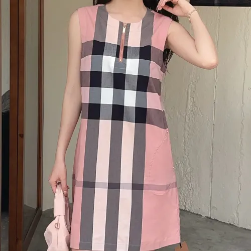 Burberry Dresses Sleeveless For Women #1440075 $85.00 USD, Wholesale Replica Burberry Dresses