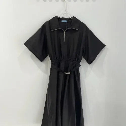 Prada Dresses Short Sleeved For Women #1440076 $96.00 USD, Wholesale Replica Prada Dresses