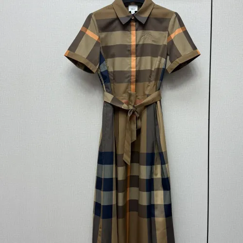 Burberry Dresses Short Sleeved For Women #1440078 $85.00 USD, Wholesale Replica Burberry Dresses