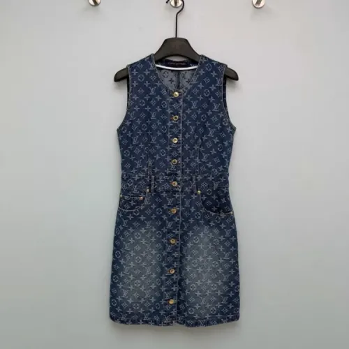 Louis Vuitton LV Dresses Sleeveless For Women #1440086 $125.00 USD, Wholesale Replica Louis Vuitton LV Dresses