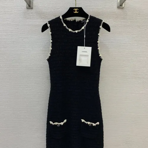 Chanel Dresses Sleeveless For Women #1440093 $140.00 USD, Wholesale Replica Chanel Dresses
