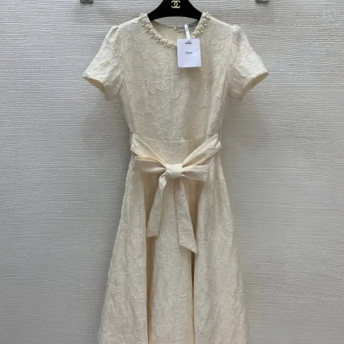 Christian Dior Dresses Short Sleeved For Women #1440097 $135.00 USD, Wholesale Replica Christian Dior Dresses