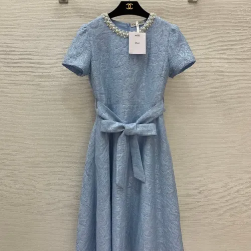Christian Dior Dresses Short Sleeved For Women #1440098 $135.00 USD, Wholesale Replica Christian Dior Dresses