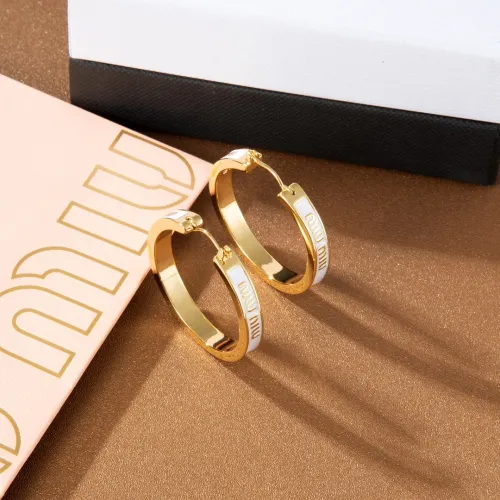 MIU MIU Earrings For Women #1440595 $29.00 USD, Wholesale Replica MIU MIU Earrings