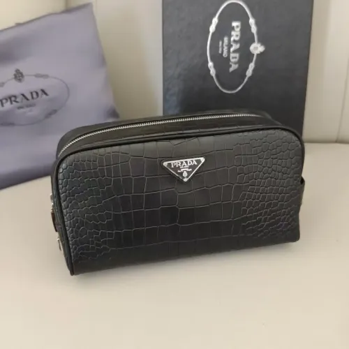 Prada AAA Man Pouches #1440631 $96.00 USD, Wholesale Replica Prada AAA Man Wallets