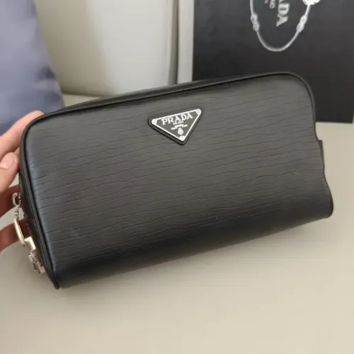Prada AAA Man Pouches #1440633 $96.00 USD, Wholesale Replica Prada AAA Man Wallets