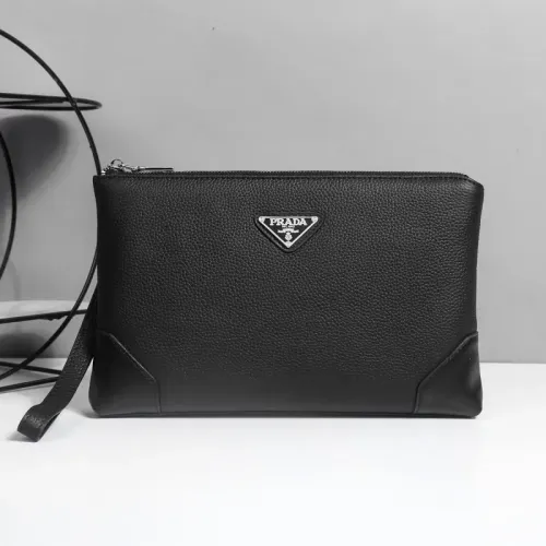 Prada AAA Man Pouches #1440639 $96.00 USD, Wholesale Replica Prada AAA Man Wallets