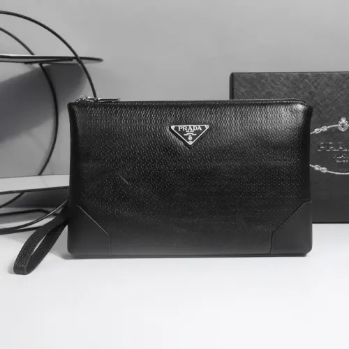 Prada AAA Man Pouches #1440641 $96.00 USD, Wholesale Replica Prada AAA Man Wallets