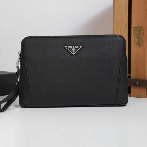 Prada AAA Man Pouches #1440646 $96.00 USD, Wholesale Replica Prada AAA Man Wallets