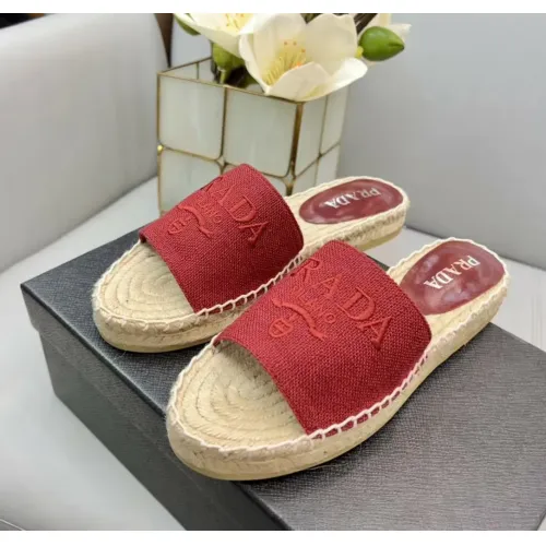 Prada Slippers For Women #1441553 $80.00 USD, Wholesale Replica Prada Slippers
