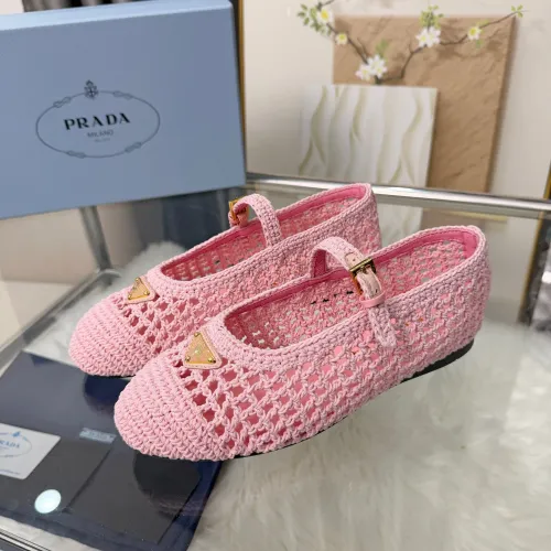 Prada Flat Shoes For Women #1441821 $122.00 USD, Wholesale Replica Prada Flat Shoes
