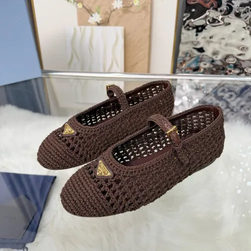 Prada Flat Shoes For Women #1441823 $122.00 USD, Wholesale Replica Prada Flat Shoes