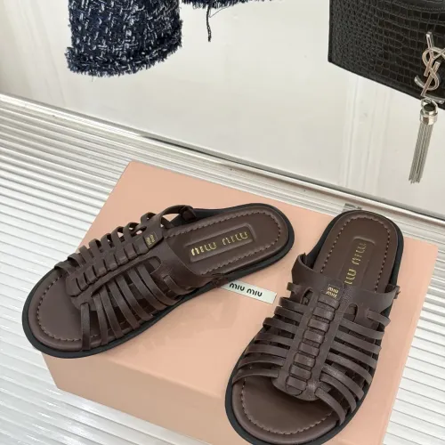 MIU MIU Slippers For Women #1441845 $102.00 USD, Wholesale Replica MIU MIU Slippers
