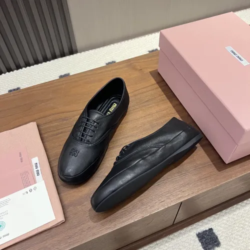 MIU MIU Flat Shoes For Women #1441885 $96.00 USD, Wholesale Replica MIU MIU Flat Shoes
