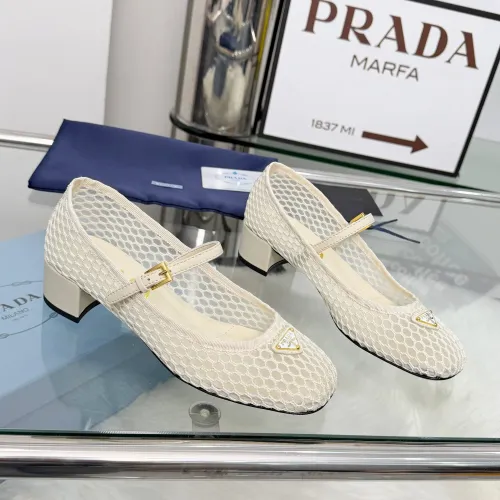 Prada High-heeled Shoes For Women #1442224 $98.00 USD, Wholesale Replica Prada High-heeled Shoes