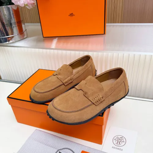 Hermes Leather Shoes For Women #1442498 $85.00 USD, Wholesale Replica Hermes Leather Shoes