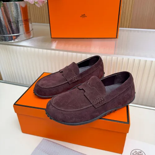 Hermes Leather Shoes For Women #1442505 $85.00 USD, Wholesale Replica Hermes Leather Shoes