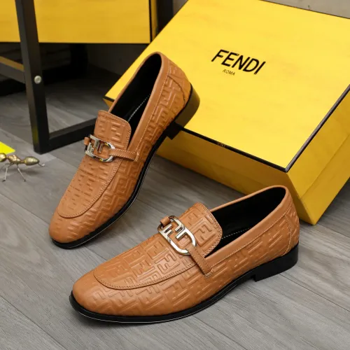 Fendi Leather Shoes For Men #1443029 $122.00 USD, Wholesale Replica Fendi Leather Shoes