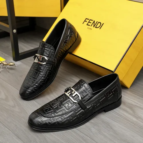 Fendi Leather Shoes For Men #1443033 $122.00 USD, Wholesale Replica Fendi Leather Shoes