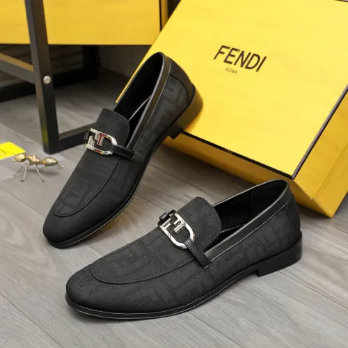 Fendi Leather Shoes For Men #1443075 $122.00 USD, Wholesale Replica Fendi Leather Shoes