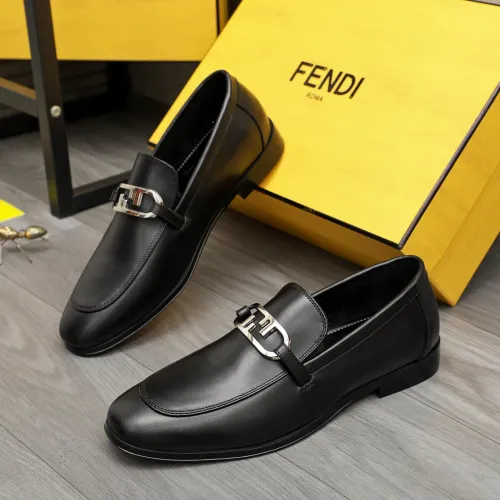 Fendi Leather Shoes For Men #1443076 $122.00 USD, Wholesale Replica Fendi Leather Shoes