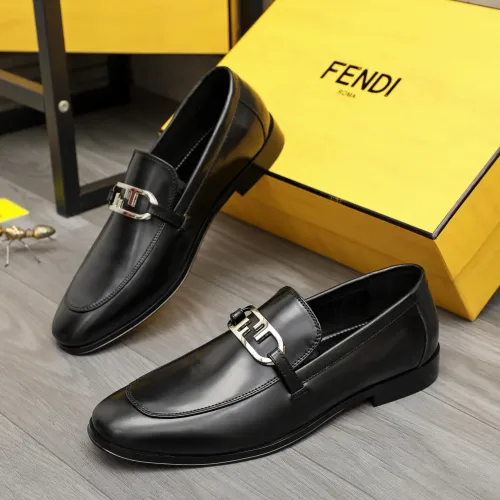 Fendi Leather Shoes For Men #1443077 $122.00 USD, Wholesale Replica Fendi Leather Shoes